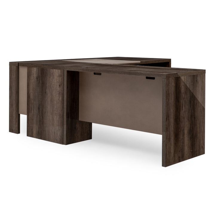 Winslet L-Shaped Desk Dark Brown