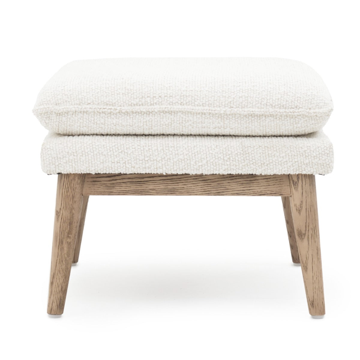 Nolra Fabric Ottoman Off White