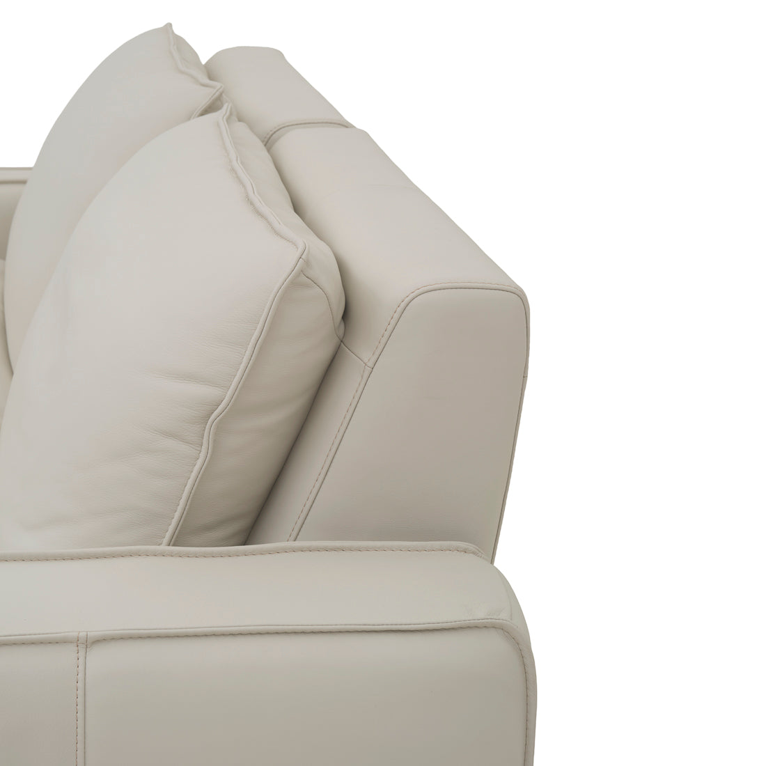 Nadyna Leather Modular Loveseat Beige