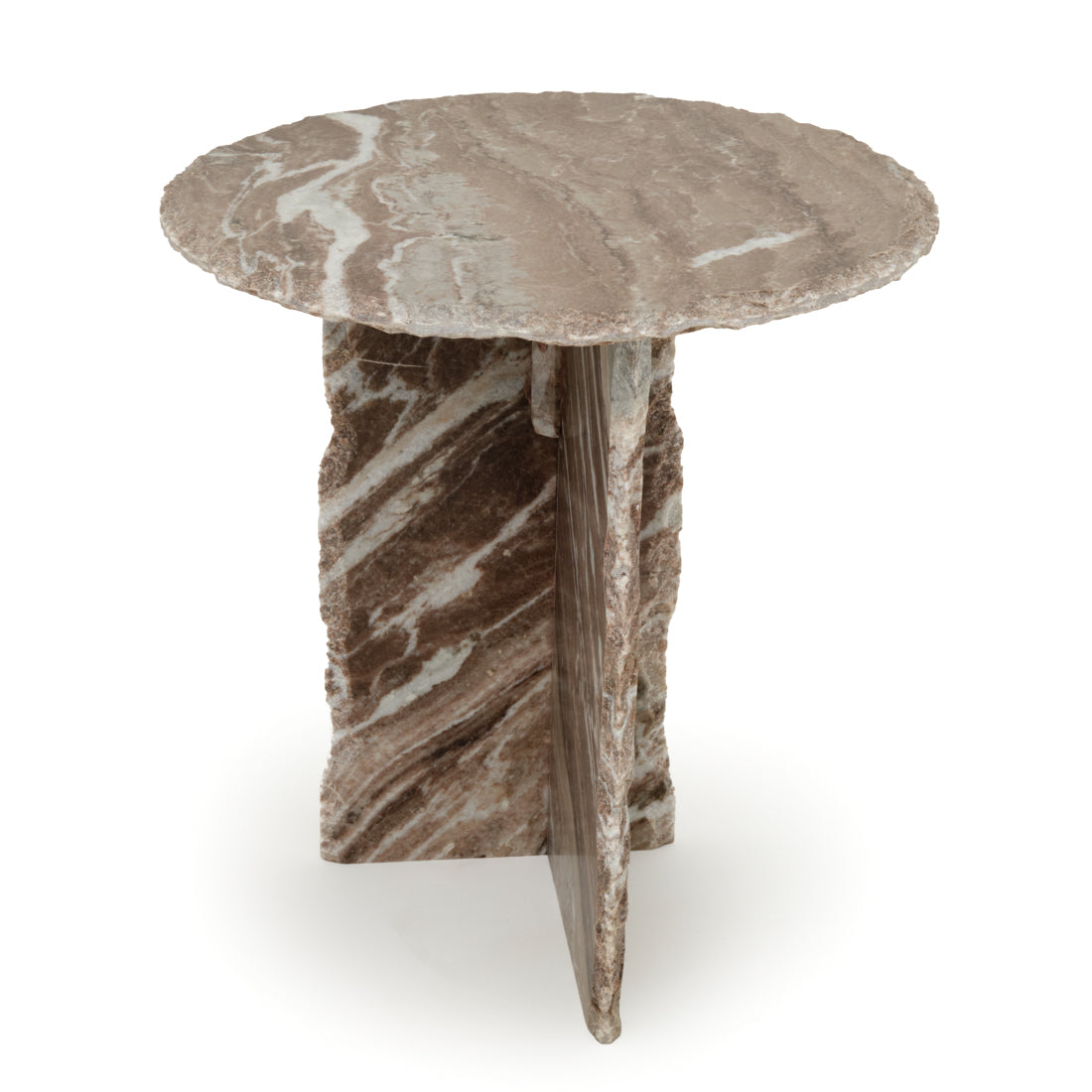 Eshma Marble Accent Table Dark Brown