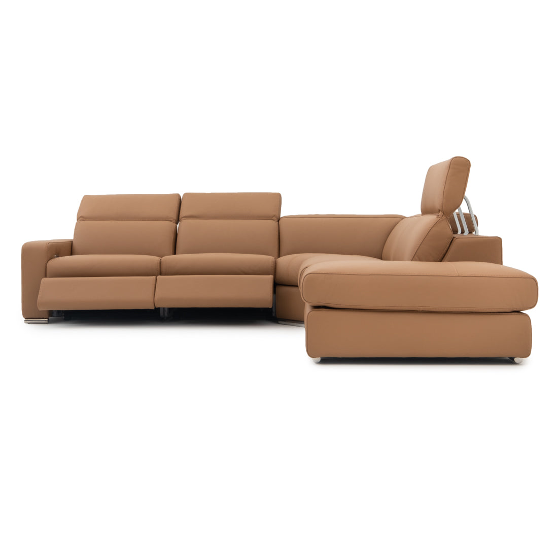 Whitmore Reclining Sectional Sofa Cognac