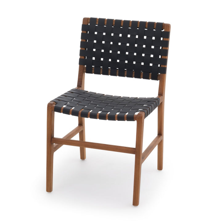 Santina Leather Chair Black