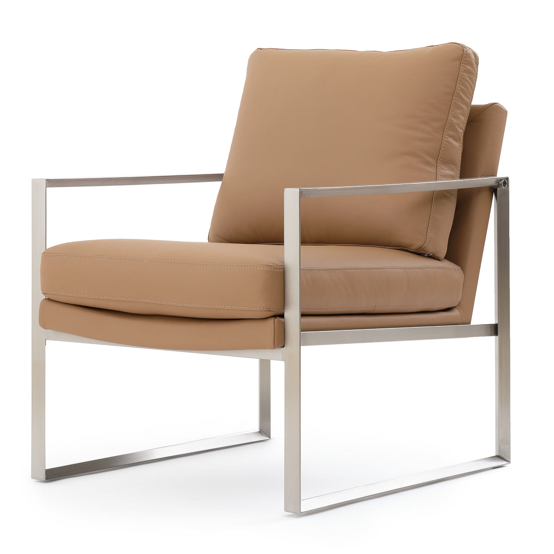 Everton Leather Accent Chair Cognac