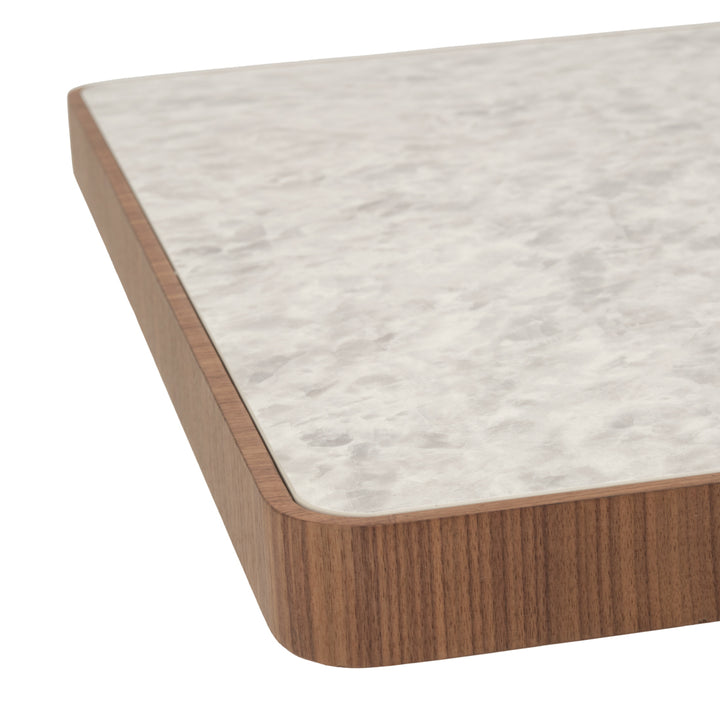 Evana Ceramic Dining Table Dark Brown