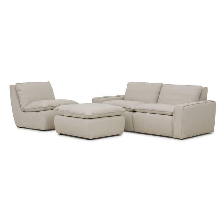 Nadyna Leather Modular Sofa Beige