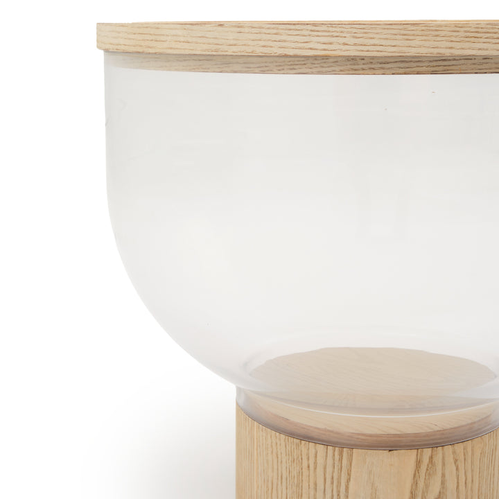 Ezra Glass Coffee Table Beige