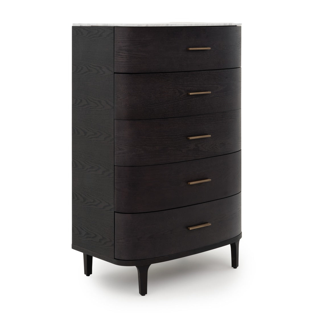 Widisha 5-Drawer Chest Dark Brown