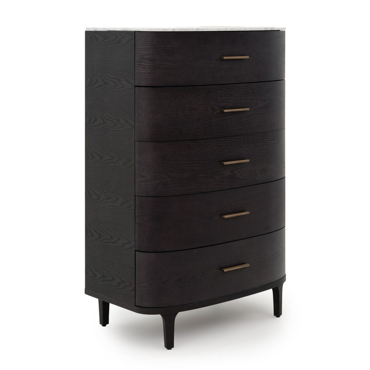 Widisha 5-Drawer Chest Dark Brown