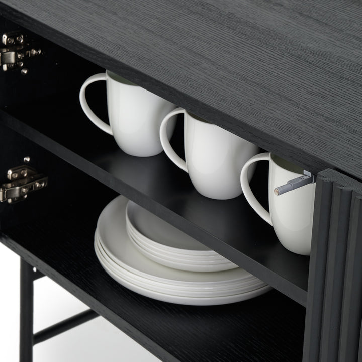 Easton Wood Sideboard Black