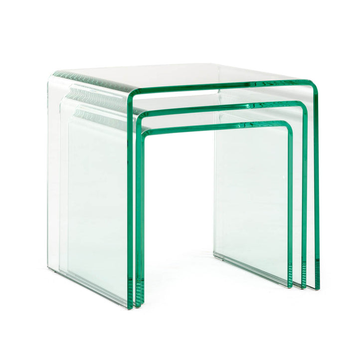 Wenzel Glass Nesting Table Clear