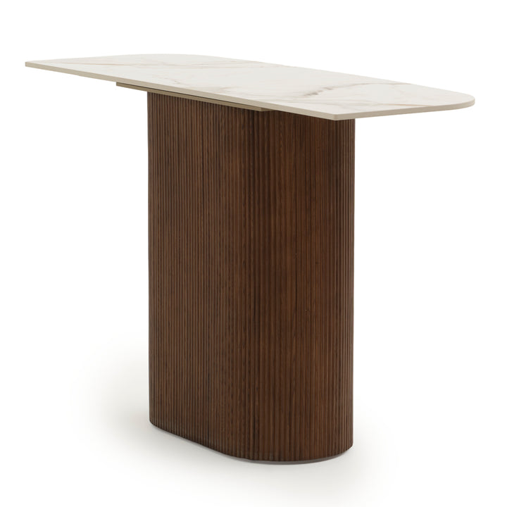 Esmeralda Ceramic Console Table White
