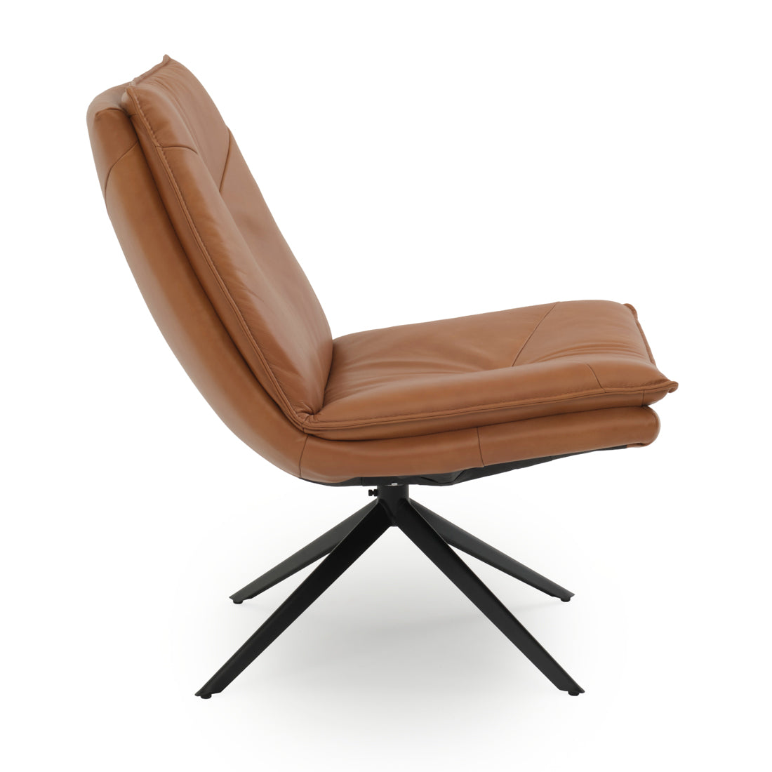 Nakoa Swivel Accent Chair Cognac