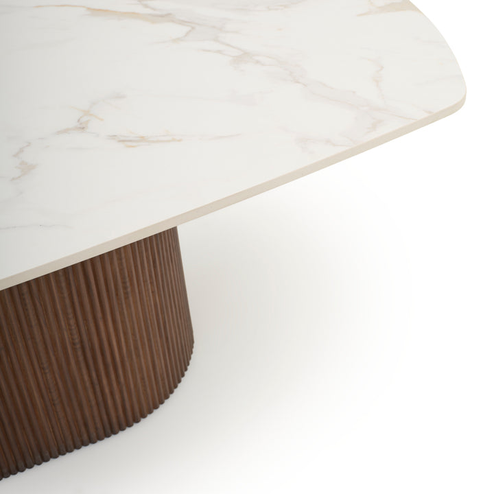 Esmeralda Ceramic Coffee Table White