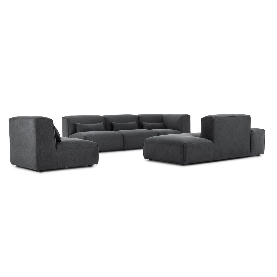 Ellemia Fabric Modular Set Dark Grey