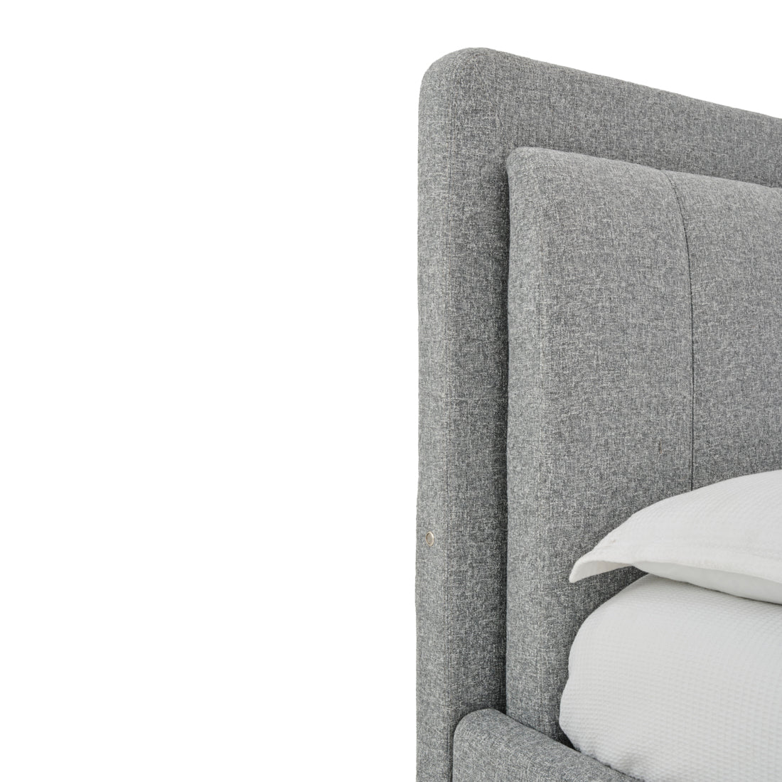 Elisha Fabric Queen Bed Dark Grey