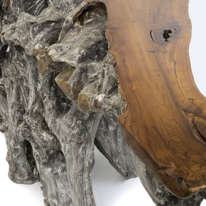 Walomi Wood Console Table Light Grey