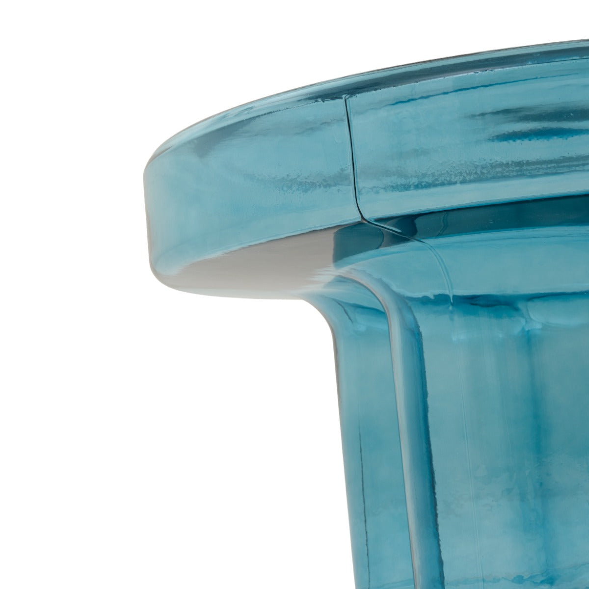Eira Glass Coffee Table Light Blue