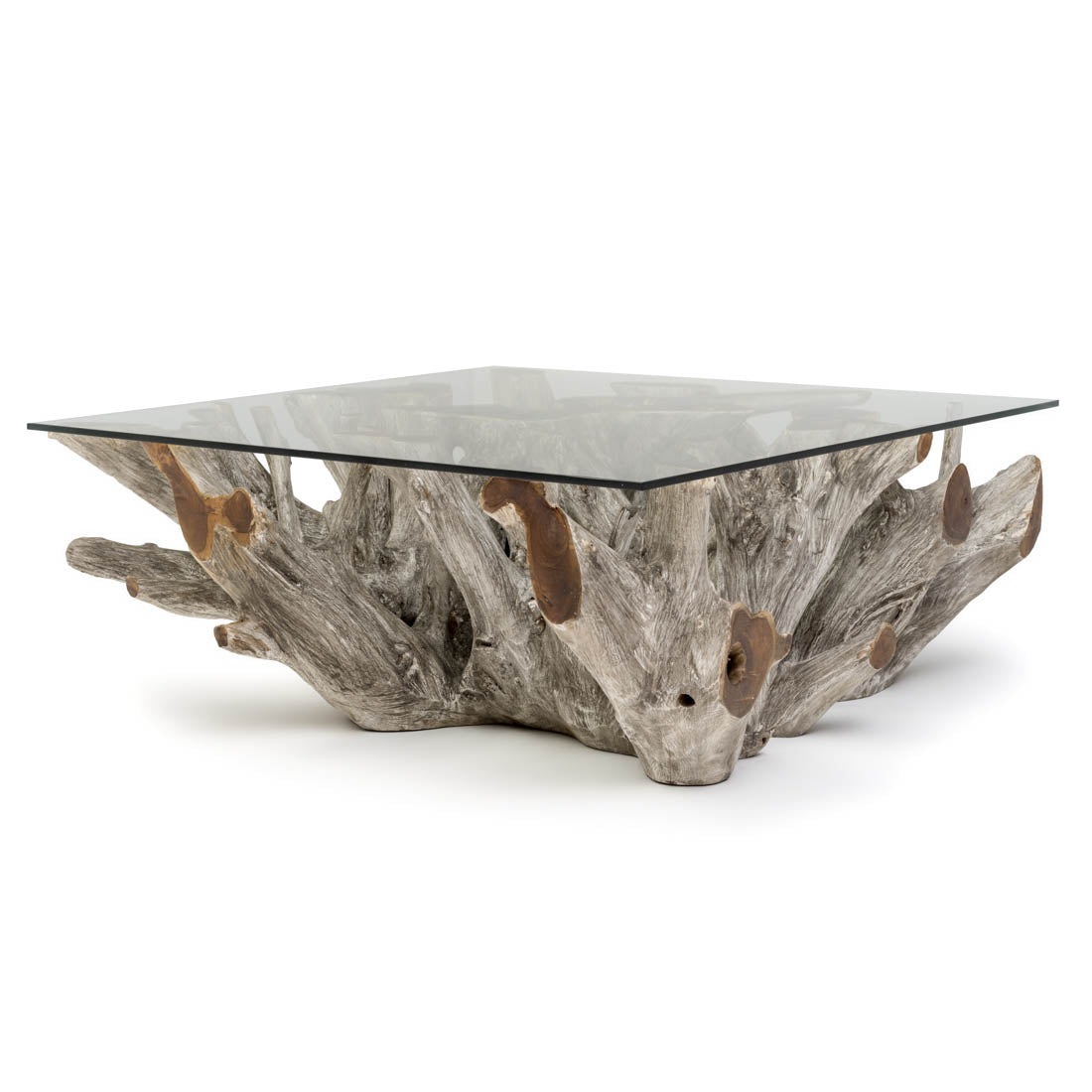 Walomi Glass Coffee Table Light Grey