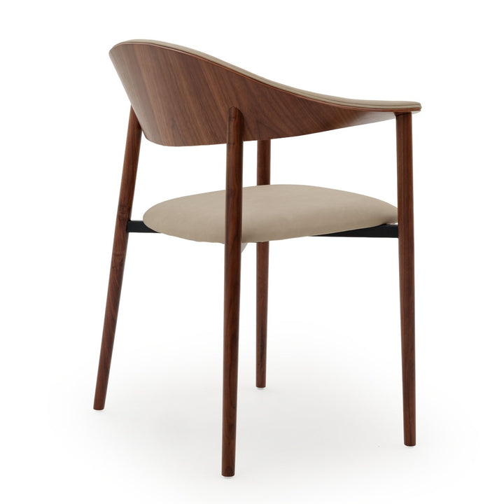 Etina Wood Armchair Taupe