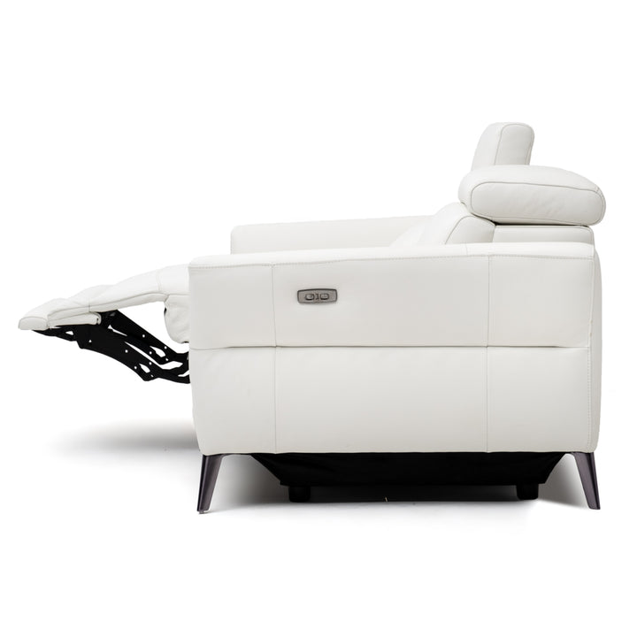 Westlyn Leather Reclining Loveseat White
