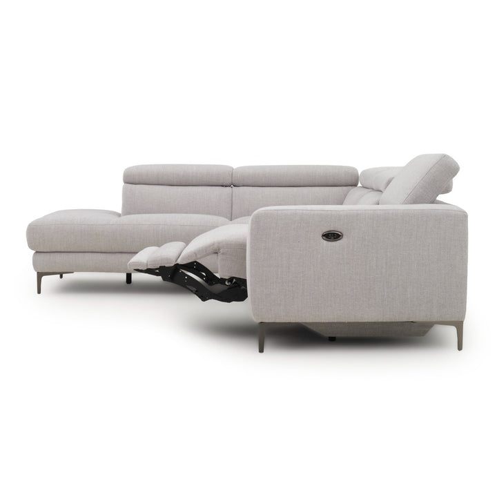 Emilia Reclining Sectional Sofa Light Grey