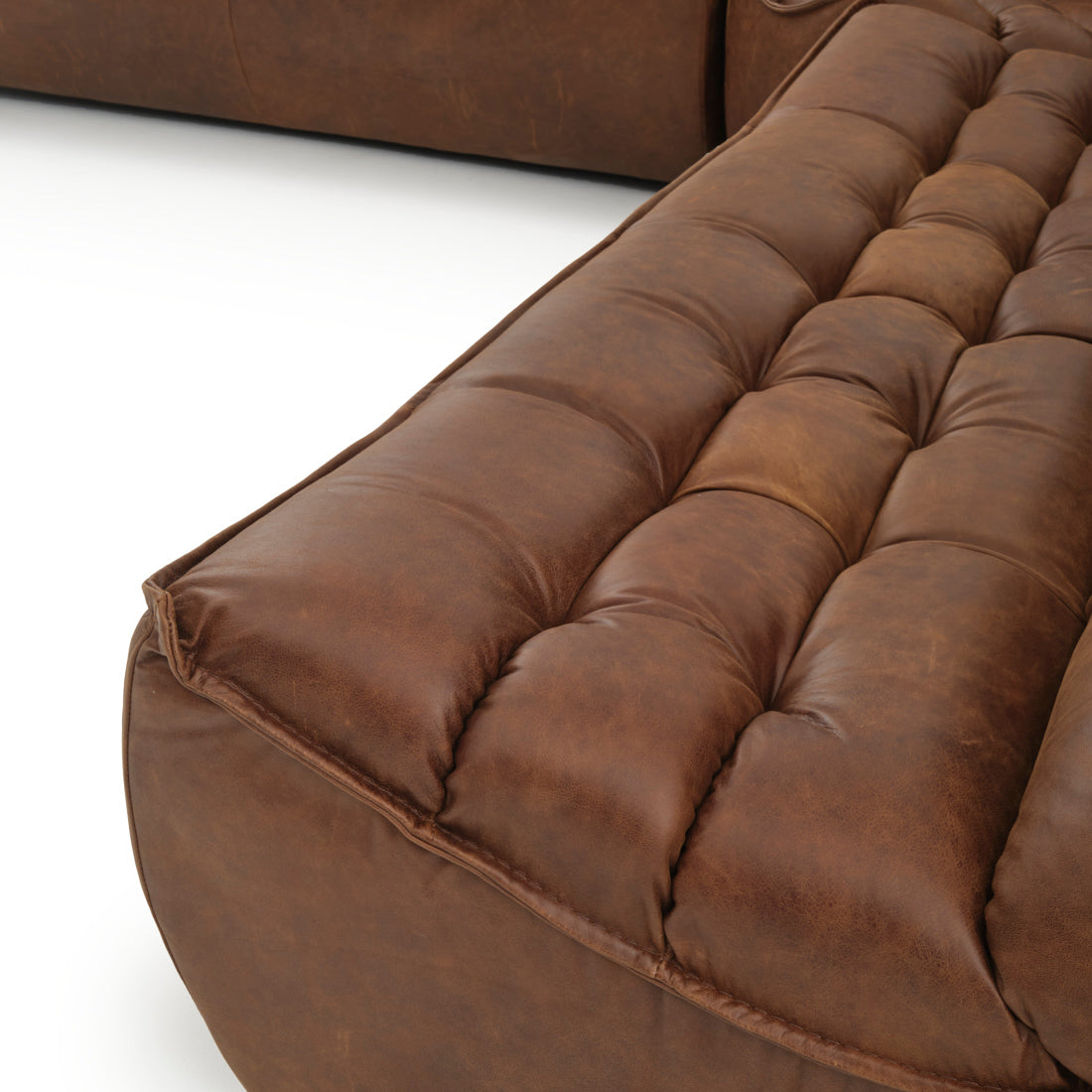 Nesto Leather Modular Set Dark Brown