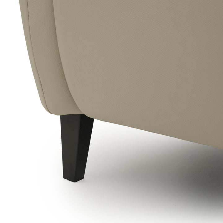 Wessa Leather Accent Chair Beige