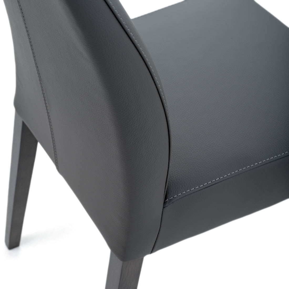 Jennifer Leather Chair Dark Grey