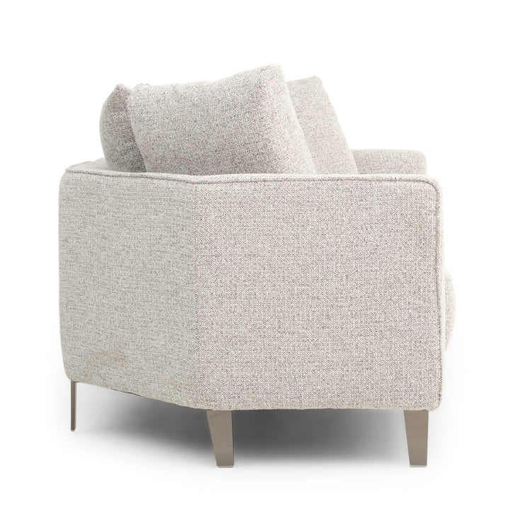 Wester Fabric Loveseat Black & White