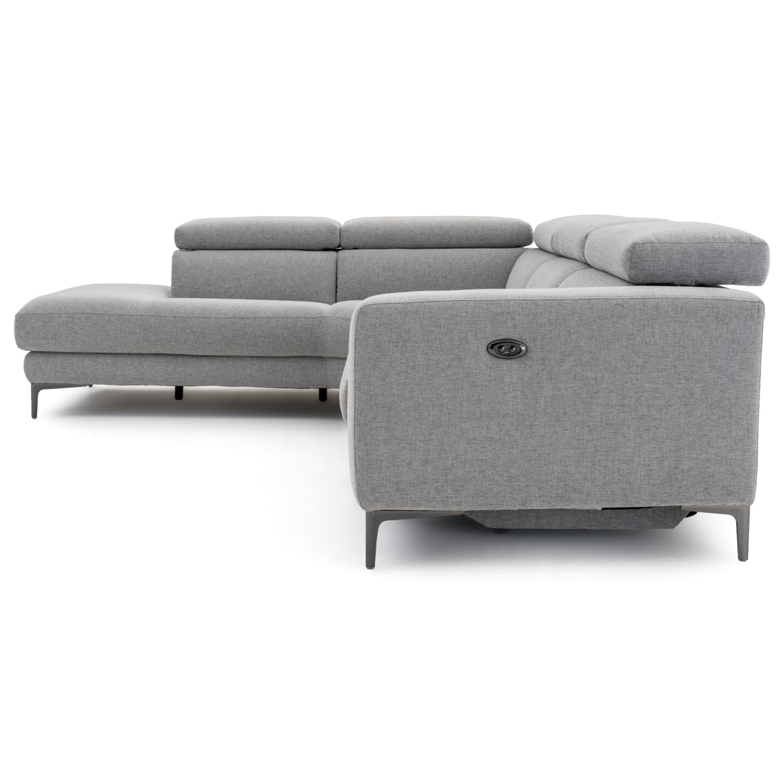 Emilia Reclining Sectional Sofa Light Grey