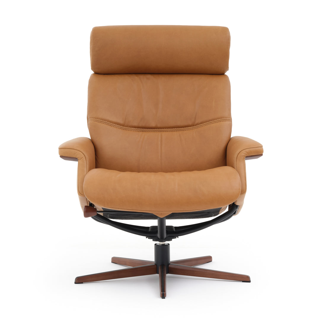 Norris Reclining Chair with Ottoman Cognac