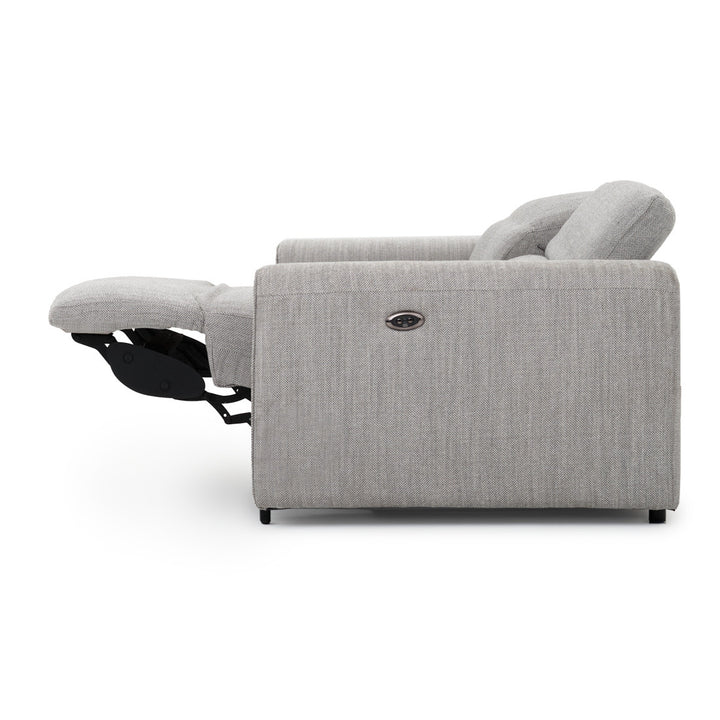 Wilnoir Fabric Reclining Sofa Light Grey