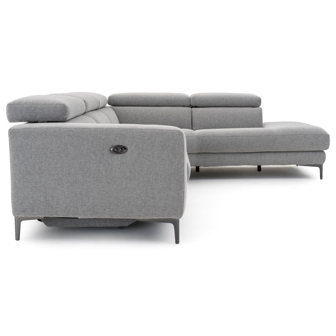 Emilia Reclining Sectional Sofa Light Grey