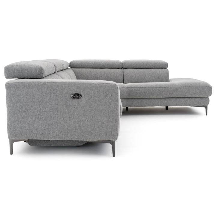 Emilia Reclining Sectional Sofa Light Grey
