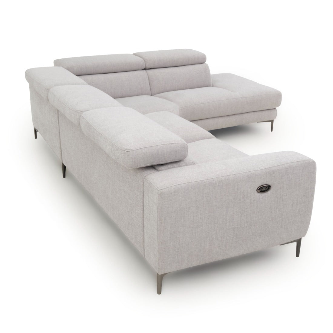 Emilia Reclining Sectional Sofa Light Grey
