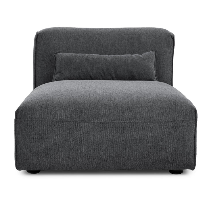 Ellemia Modular Armless Chaise Dark Grey