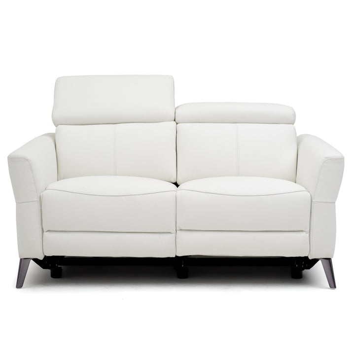 Westlyn Leather Reclining Loveseat White