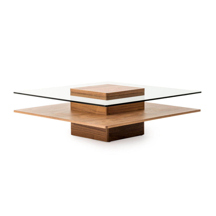 Piatto Glass Coffee Table Light Brown