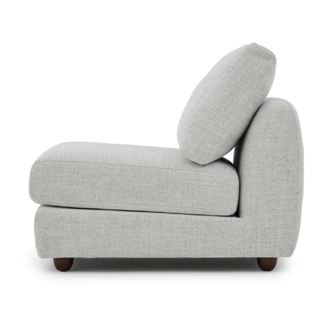 Nadal Modular Armless Chair Light Grey