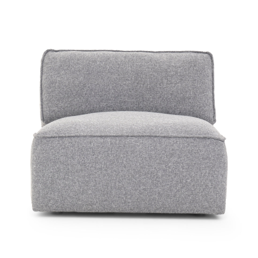 Nash Modular Armless Chair Dark Grey