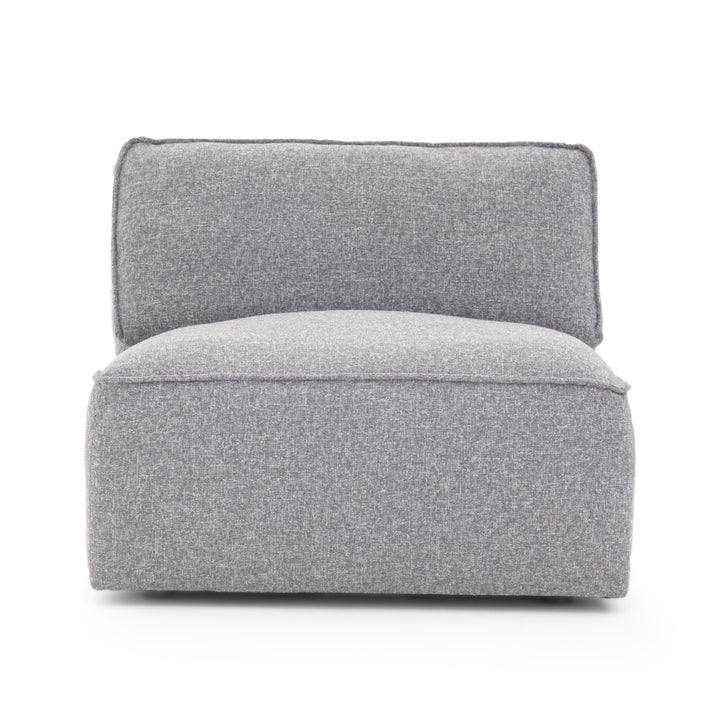Nash Modular Armless Chair Dark Grey