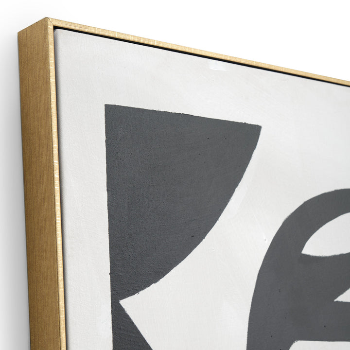 Natis Painting on Canvas-Set of 2 Black & White