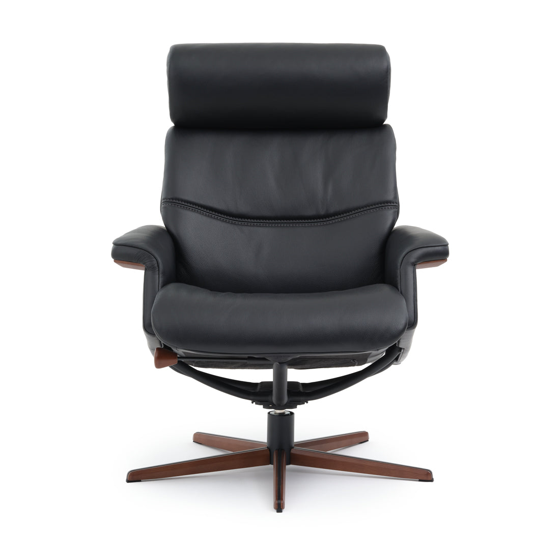 Norris Reclining Chair with Ottoman Black