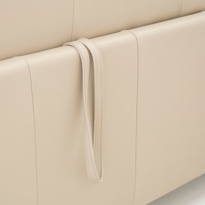 Elati Leather Queen Sofa-Bed Beige