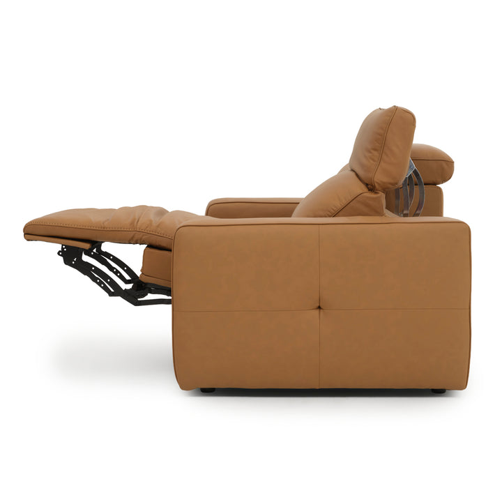 Nikolai Leather Reclining Loveseat Cognac