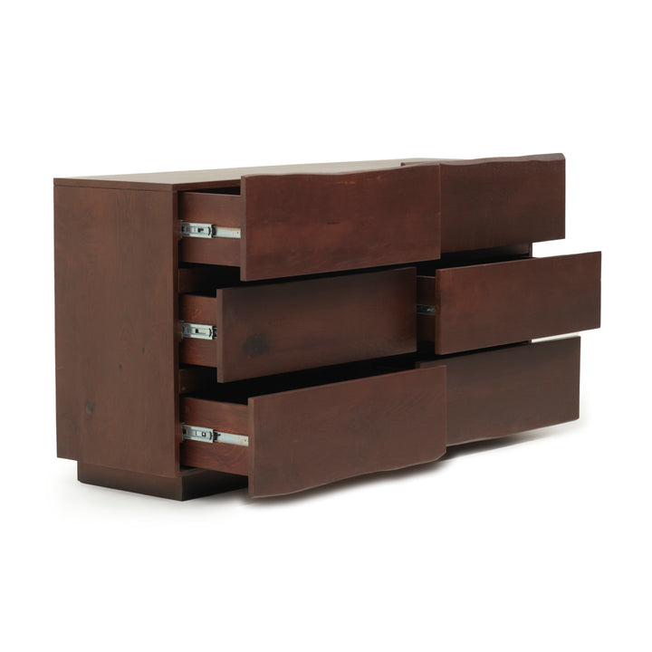 Noemi 6-Drawer Dresser Dark Brown