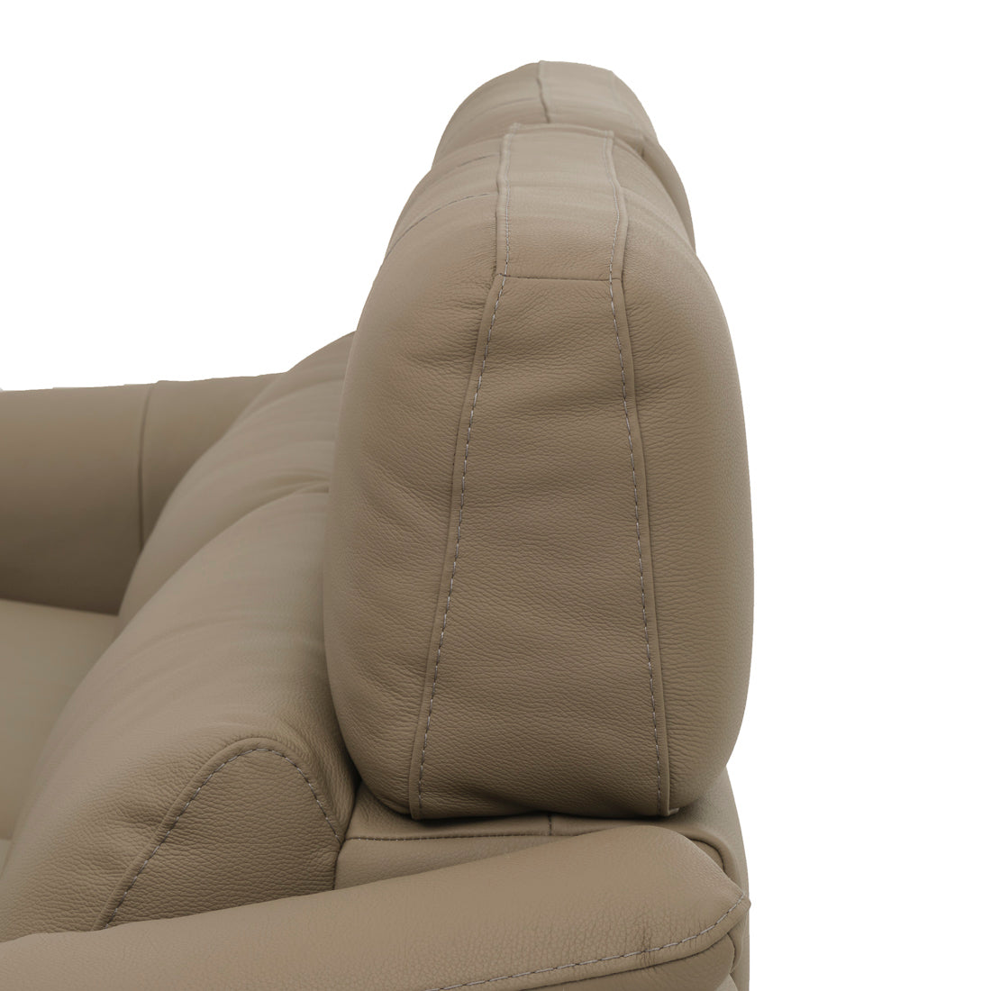Nicola Leather Reclining Loveseat Taupe