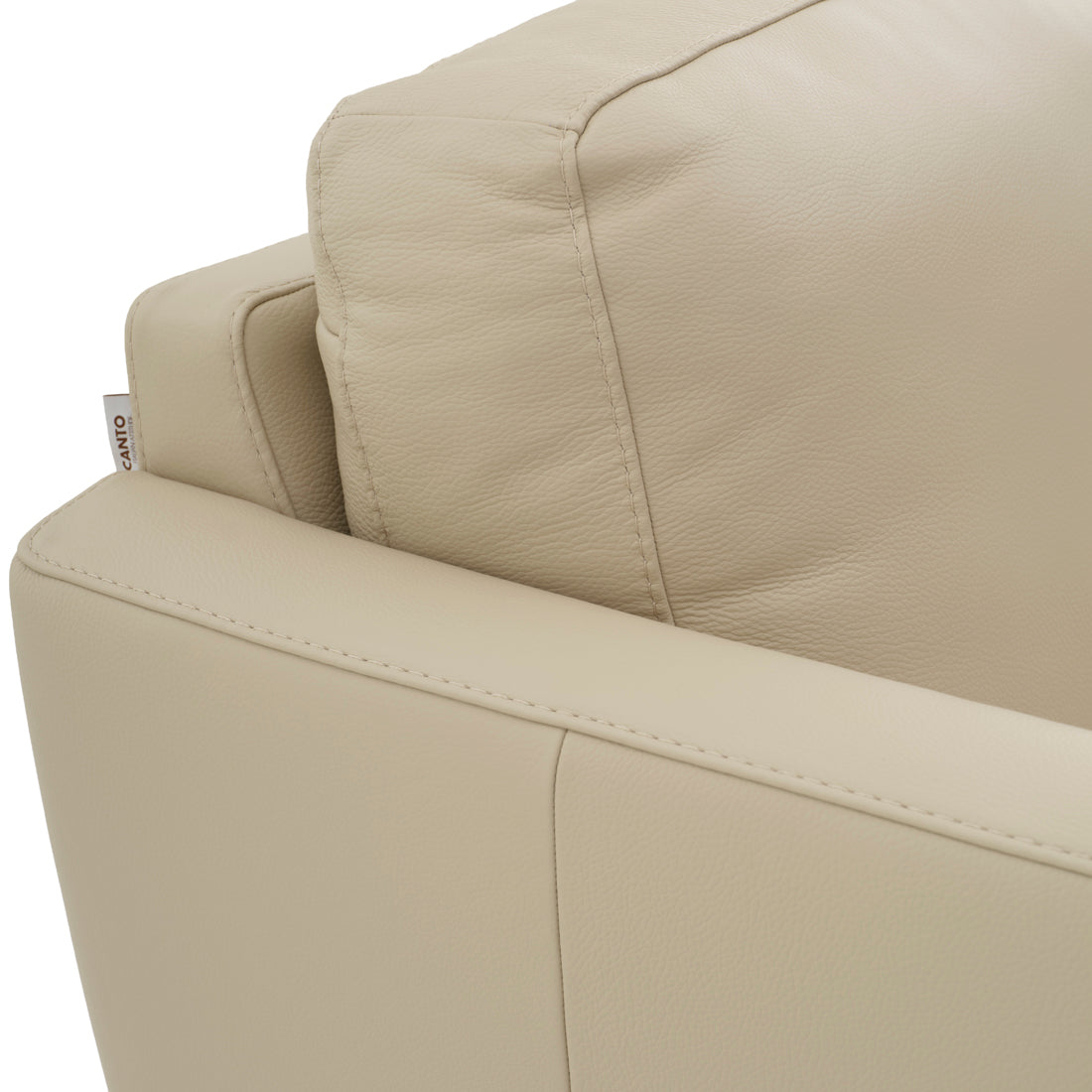Elbertina Leather Loveseat Beige