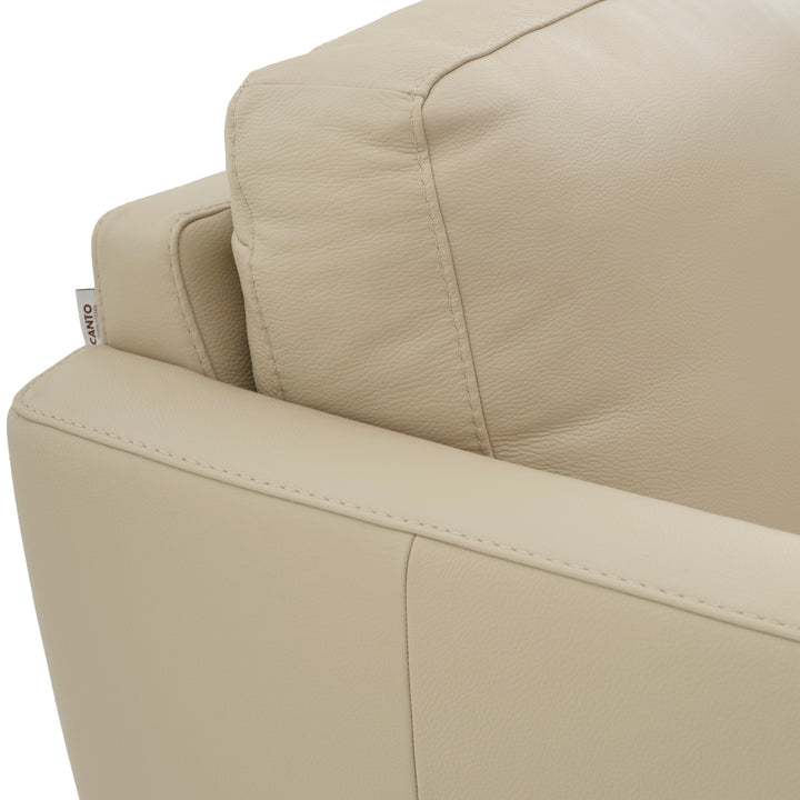 Elbertina Leather Loveseat Beige