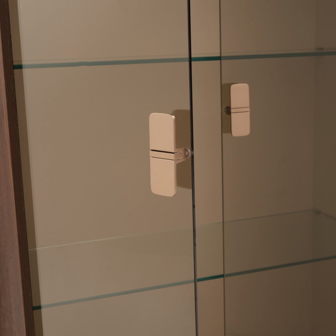 Wadena Glass Curio Dark Brown